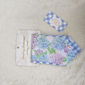 NEW Tommy Bahama Pet Dog Bandana Scarf Set Two-Pack Floral and Gingham Blue